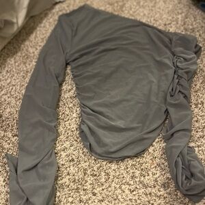 Blue gray transparent shirt